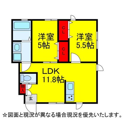 ﾘｱﾝ日吉台の物件間取画像